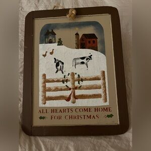All Hearts Come Home For Christmas Plaque